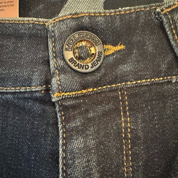 Volcom Vorta Slim Straight Jeans Dark Navy size 32x32 - Picture 3 of 6
